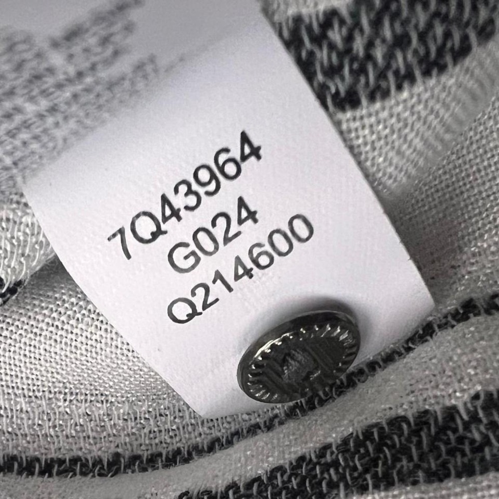 Lucky Brand Womens White Black Striped Henley Tunic Blouse 2XL XXL Lagenlook - Picture 5 of 7